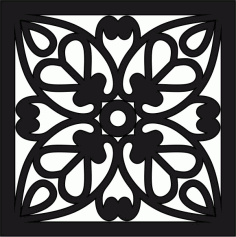 Laser Cut Abstract Geometric Jali Screen Design Pattern Free Vector File