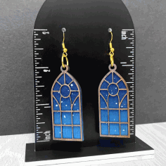 Laser Cut Acrylic Earring Display Stand Jewelry Holder Free Vector File