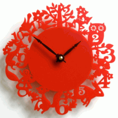 Laser Cut Acrylic Wall Clock Design Free Vector File