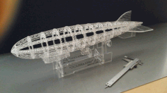 Laser Cut Airship Model 3d Puzzle Free DXF File