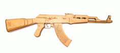 Laser Cut Ak 47 Rifle Free DXF File