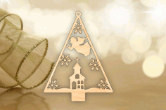 Laser Cut Angel Bauble Christmas Decorations Ornament Free Vector File