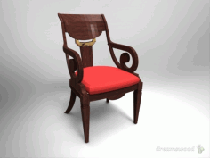 Laser Cut Armchair Empire Free DXF File