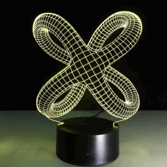 Laser Cut Art Knot 3d Illusion Lamp Free Vector File