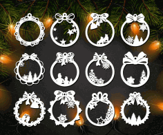 Laser Cut Ball Decorations Free Vector File