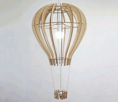 Laser Cut Balloon Design Ceiling Lamp Template Free Vector File
