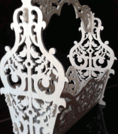 Laser Cut Basket With Handle Planter Flower Box Free DXF File