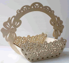 Laser Cut Baskets Wooden Free Vector File, Free Vectors File