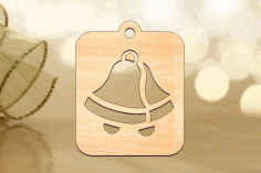 Laser Cut Bauble Christmas Bell Ornament Xmas Decorations Free DXF File, Free Vectors File