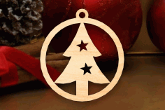 Laser Cut Bauble Christmas Tree Ornament Decorations Free DXF File