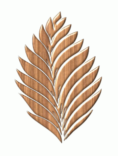 Laser Cut Beautiful Wooden Leaf Design Free Vector File, Free Vectors File