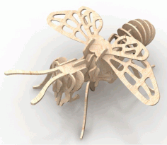 Laser Cut Bee Insect 3d Puzzle Free DXF File