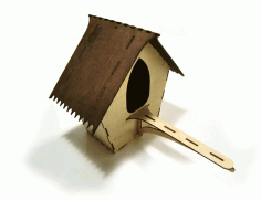Laser Cut Bird House 3mm Plywood Free DXF File