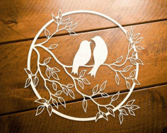 Laser Cut Bird On The Wall 2 Free Vector File