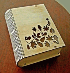 Laser Cut Book Box With Living Hinge Free DXF File