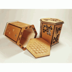 Laser Cut Box For Jar Of Honey Free Vector File