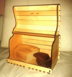 Laser Cut Bread Box Bread Basket With Lid Bread Bin Bread Storage Free Vector File