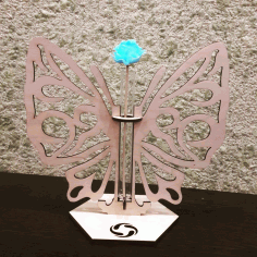 Laser Cut Butterfly Glass Planter Flower Pot Free Vector File