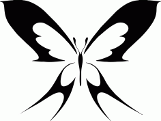 Laser Cut Butterfly Tattoo Free DXF File