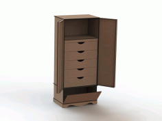 Laser Cut Cabinet With Drawers Free DXF File
