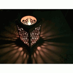 Laser Cut Candle Holder Nightlight Template Free Vector File