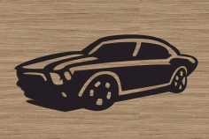 Laser Cut Car Engraved Design Car Logo Silhouette Free Vector File