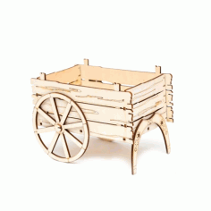 Laser Cut Carriage Cart Flower Basket Box Template Free Vector File