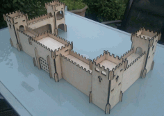 Laser Cut Castle 3mm Plywood Free DXF File