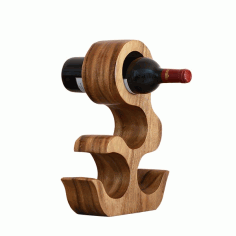 Laser Cut Cat Creative Wood Wine Rack Free Vector File