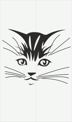 Laser Cut Cats Decal For Glass Free DXF File