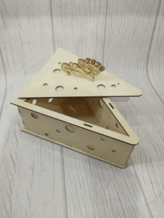 Laser Cut Cheese Shape Box Free Vector File