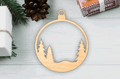 Laser Cut Christmas Tree Bauble Ornament Decorations Free Vector File, Free Vectors File