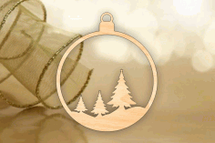 Laser Cut Christmas Tree Ornament Bauble Christmas Decorations Free Vector File