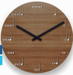 Laser Cut Clock Melody Layout Free Vector File