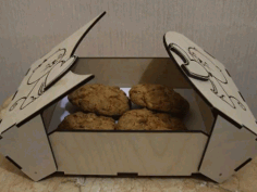 Laser Cut Cookies Box Free DXF File