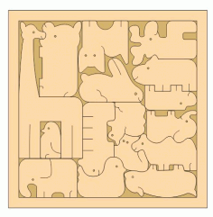 Laser Cut Creative Animal Jigsaw Puzzle Game For Kids Free Vector File