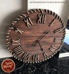Laser Cut Creative Wall Clock Dial Free DXF File