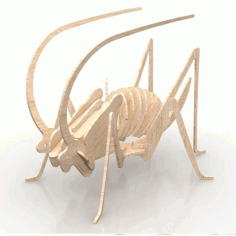 Laser Cut Cricket Grasshopper 3d Puzzle Free DXF File