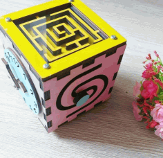 Laser Cut Cube Rubik Puzzle Game Free Vector File