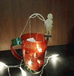 Laser Cut Cute Mug Hanging Tea Bag Holders Free Vector File