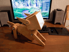 Laser Cut Cute Wooden Dog Design Adjustable Table Lamp Free Vector File, Free Vectors File