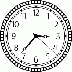Laser Cut Decor Clock Design Free Vector File