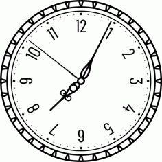 Laser Cut Decor Clock Pattern Free Vector File