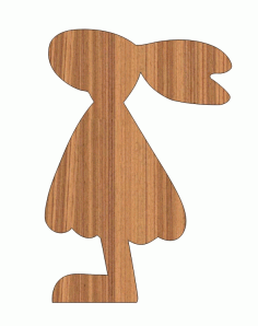 Laser Cut Decor Easter Unfinished Bunny Free Vector File, Free Vectors File