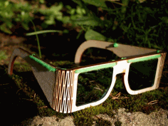 Laser Cut Decor Plywood Glasses Free Vector File, Free Vectors File