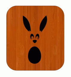 Laser Cut Decorative Engraved Easter Bunny Free Vector File