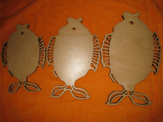 Laser Cut Decorative Fish Shaped Cutting Board Free DXF File