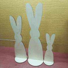 Laser Cut Decorative Standing Easter Bunny Free Vector File, Free Vectors File