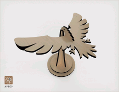 Laser Cut Design Wooden Bird Model Free Vector File