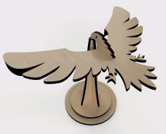 Laser Cut Design Wooden Bird Model Free DXF File